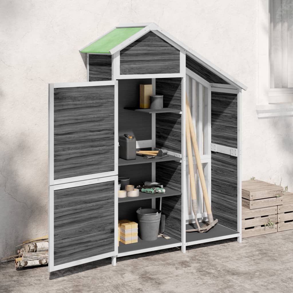 8720845798215_m_en_hd_1 vidaXL Garden Tool Shed Grey 120x53.5x170 cm Solid Wood Pine - Image 1