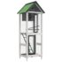 vidaXL Bird House Grey 60x58.5x160 cm Solid Wood Pine - Image 2