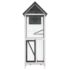 vidaXL Bird House Grey 60x58.5x160 cm Solid Wood Pine - Image 3