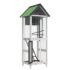 vidaXL Bird House Grey 60x58.5x160 cm Solid Wood Pine - Image 4