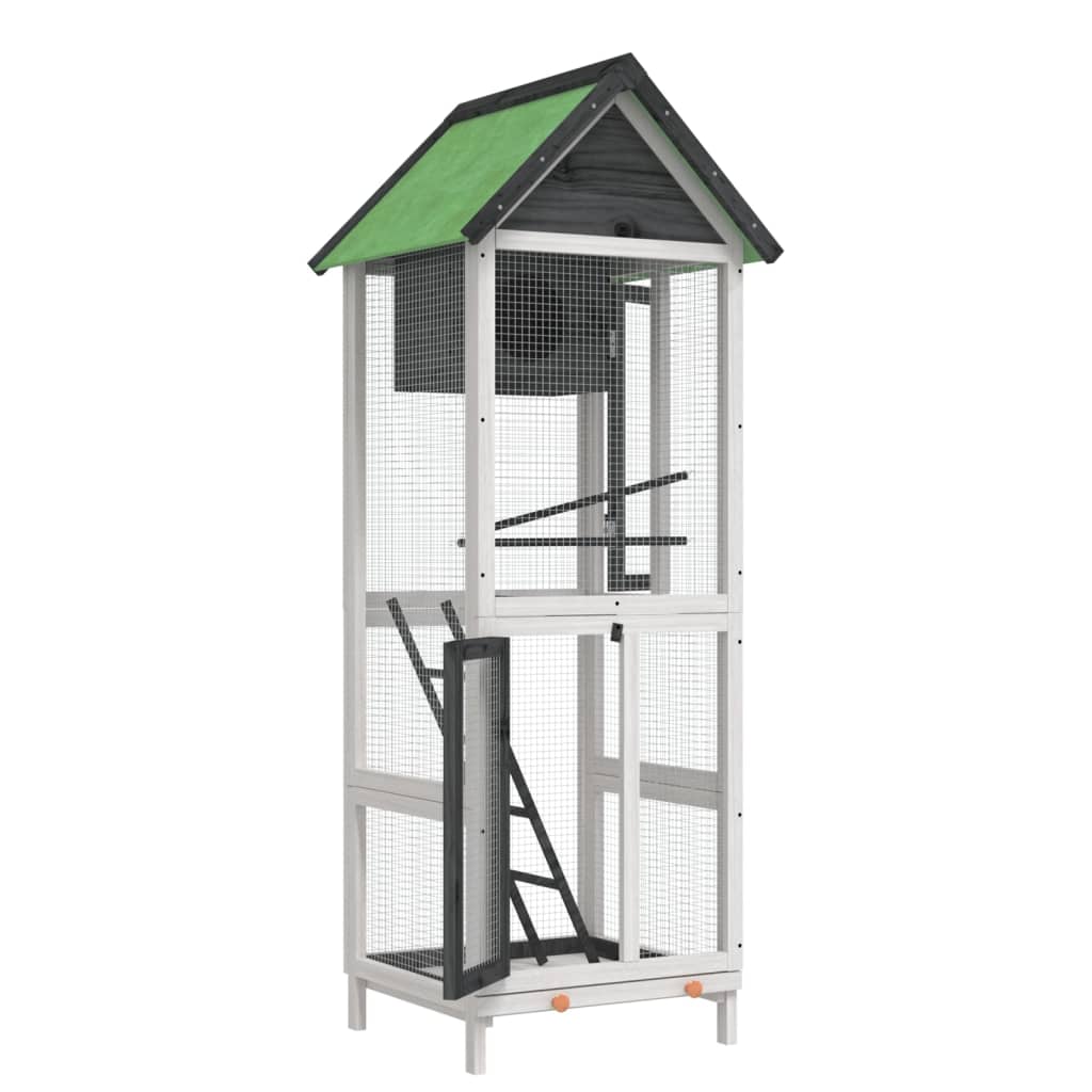 8720845798307_g_en_hd_2 vidaXL Bird House Grey 60x58.5x160 cm Solid Wood Pine - Image 4