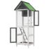 vidaXL Bird House Grey 60x58.5x160 cm Solid Wood Pine - Image 6