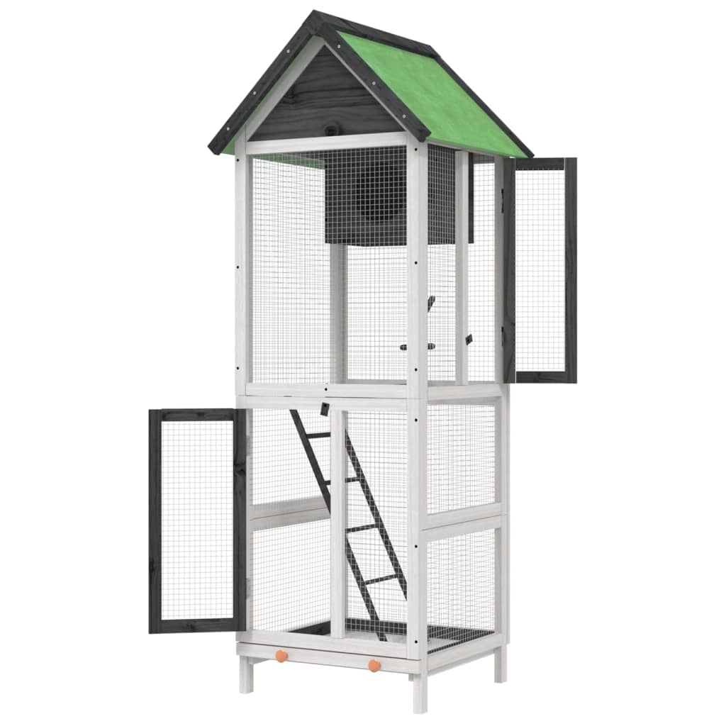 8720845798307_g_en_hd_4 vidaXL Bird House Grey 60x58.5x160 cm Solid Wood Pine - Image 6