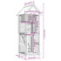 vidaXL Bird House Grey 60x58.5x160 cm Solid Wood Pine - Image 8