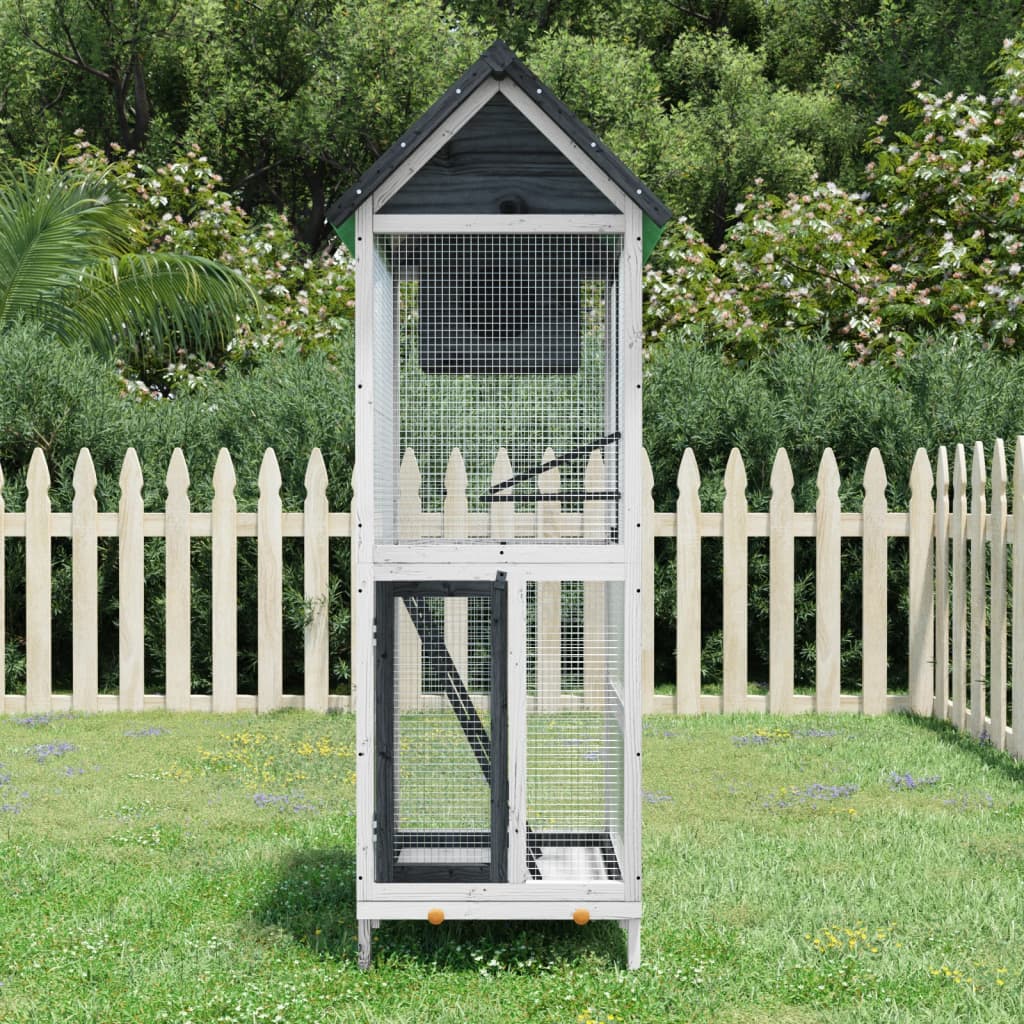 8720845798307_m_en_hd_1 vidaXL Bird House Grey 60x58.5x160 cm Solid Wood Pine - Image 1