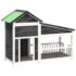 vidaXL Dog Kennel Grey 143x60.5x109 cm Solid Wood Pine - Image 2