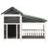 vidaXL Dog Kennel Grey 143x60.5x109 cm Solid Wood Pine - Image 3