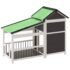 vidaXL Dog Kennel Grey 143x60.5x109 cm Solid Wood Pine - Image 5