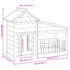 vidaXL Dog Kennel Grey 143x60.5x109 cm Solid Wood Pine - Image 7