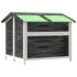vidaXL Dog Kennel Grey 96x87x80.5 cm Solid Wood Pine - Image 5