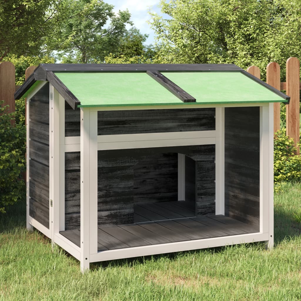 8720845798390_m_en_hd_1 vidaXL Dog Kennel Grey 96x87x80.5 cm Solid Wood Pine - Image 1