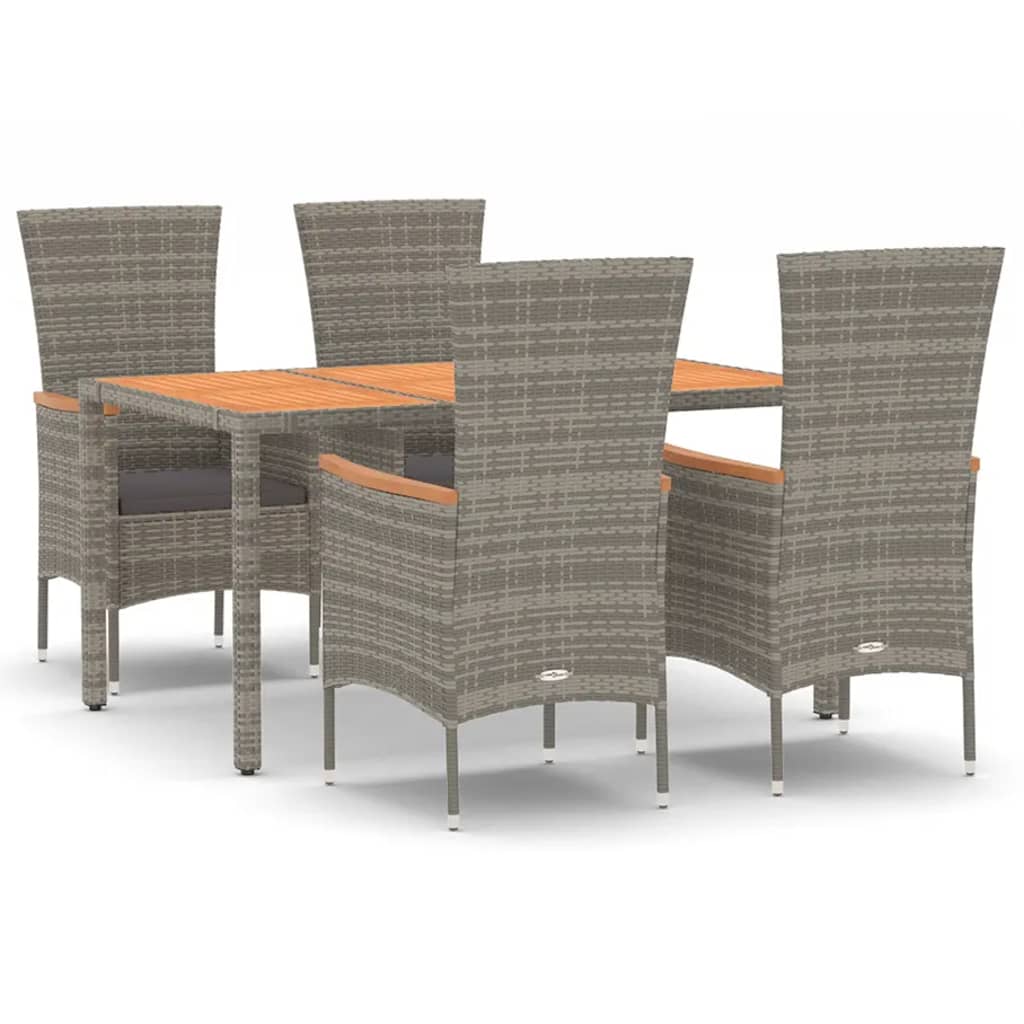 8720845800024_a_en_hd_1 vidaXL 5 Piece Garden Dining Set with Cushions Grey Poly Rattan - Image 2