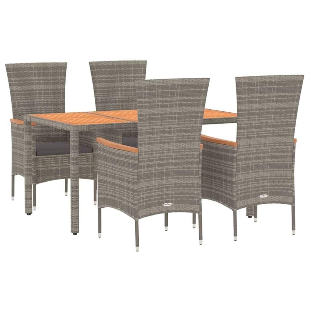 8720845800024_g_en_hd_1 vidaXL 5 Piece Garden Dining Set with Cushions Grey Poly Rattan - Image 3