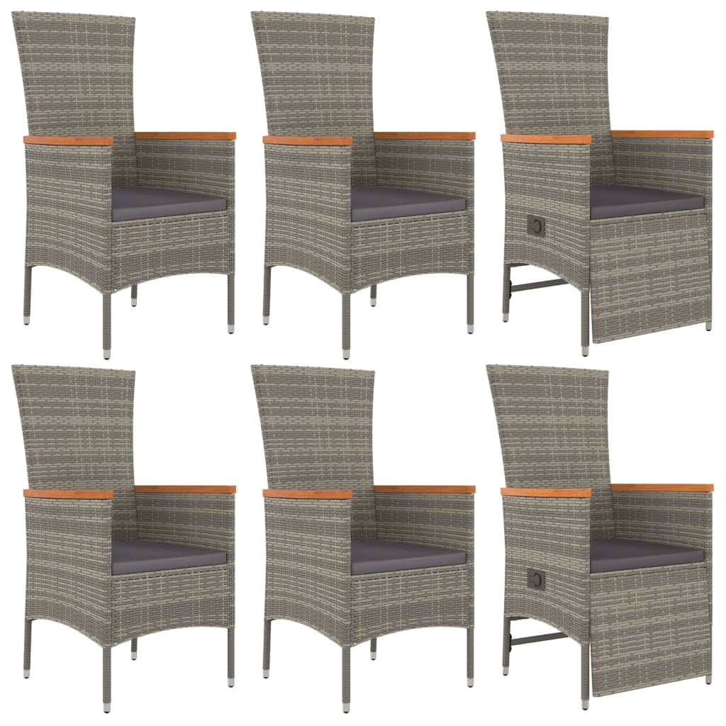 8720845800055_g_en_hd_2 vidaXL 7 Piece Garden Dining Set with Cushions Grey  Poly Rattan - Image 4