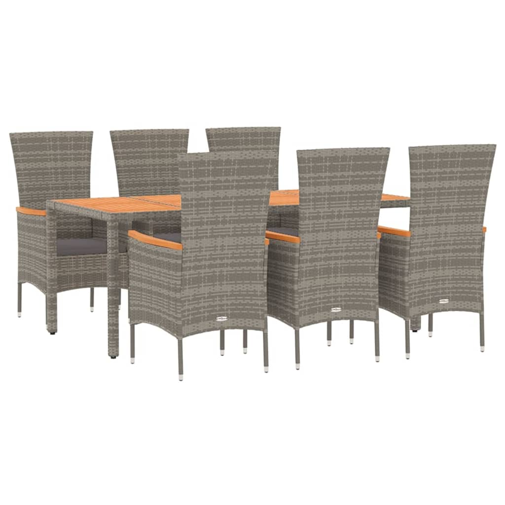 8720845800062_g_en_hd_1 vidaXL 7 Piece Garden Dining Set with Cushions Grey Poly Rattan - Image 3