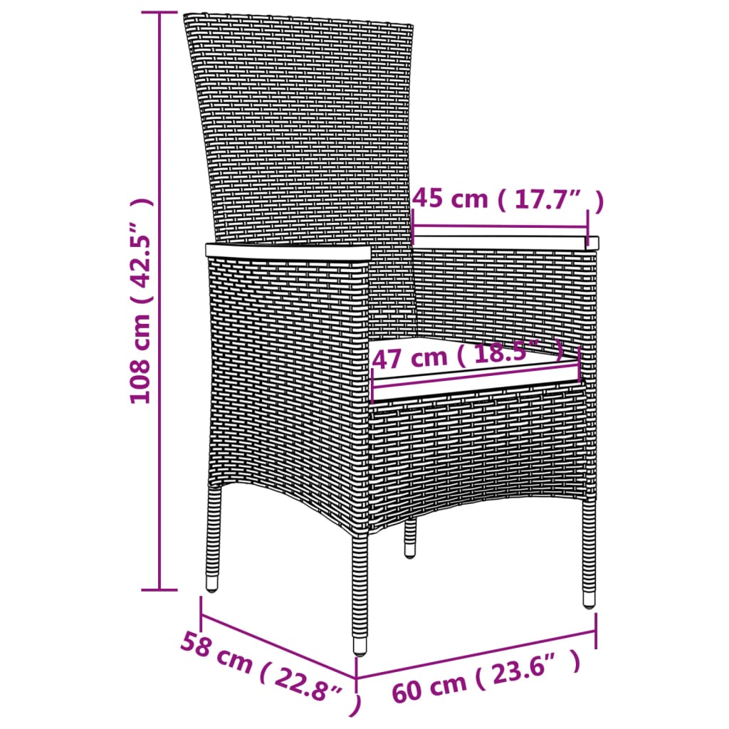 8720845800062_g_en_hd_7 vidaXL 7 Piece Garden Dining Set with Cushions Grey Poly Rattan - Image 9
