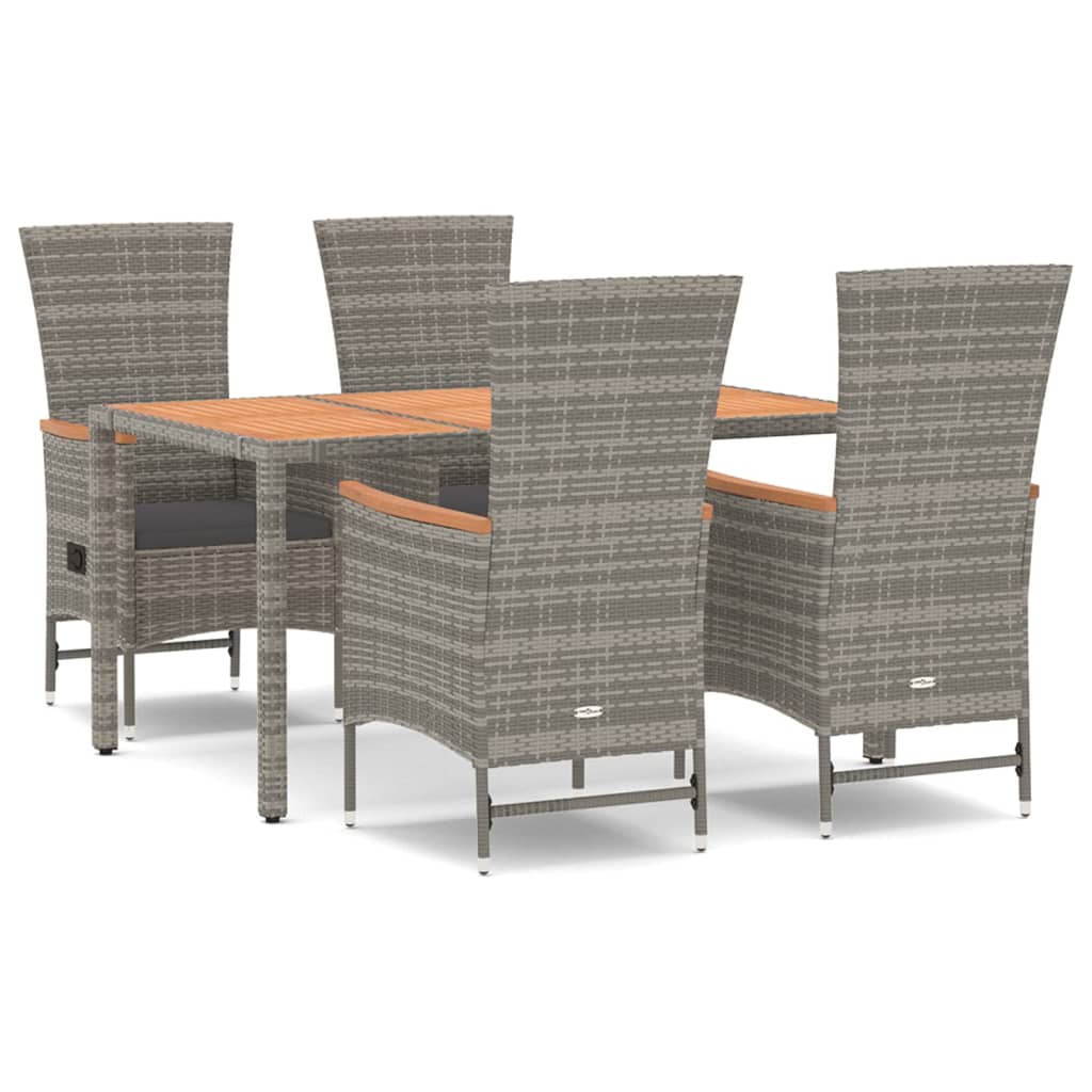 8720845800130_a_en_hd_1 vidaXL 5 Piece Garden Dining Set with Cushions Grey Poly Rattan - Image 2