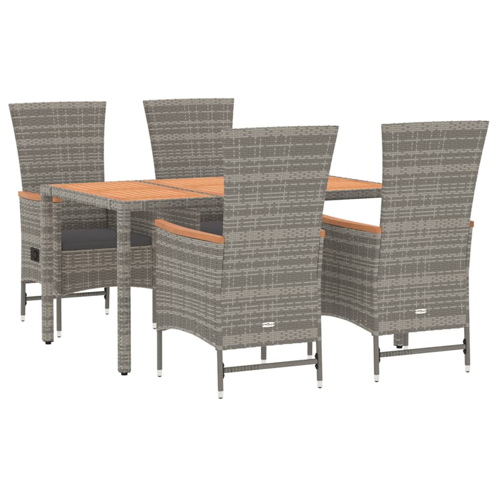 8720845800130_g_en_hd_1 vidaXL 5 Piece Garden Dining Set with Cushions Grey Poly Rattan - Image 3