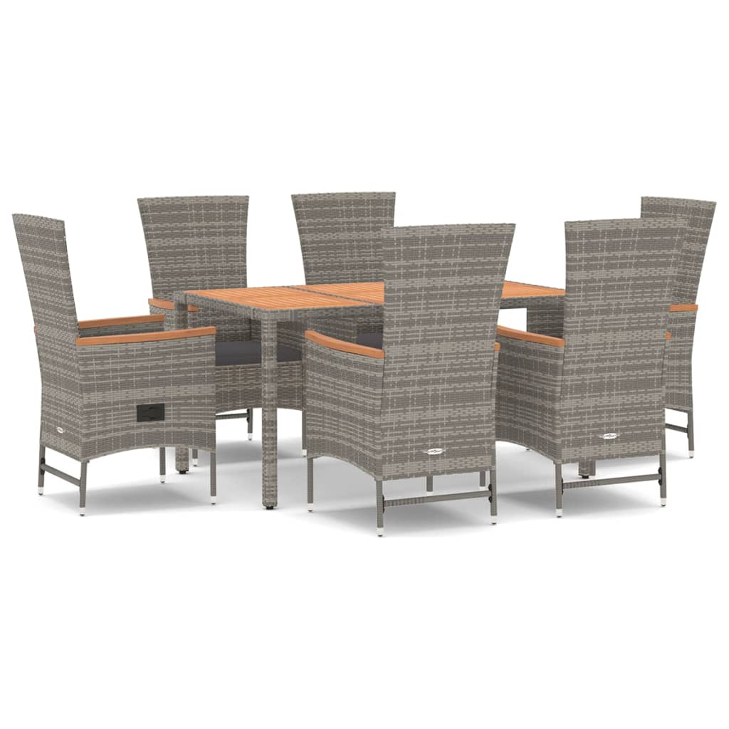 8720845800147_a_en_hd_1 vidaXL 7 Piece Garden Dining Set with Cushions Grey Poly Rattan - Image 2