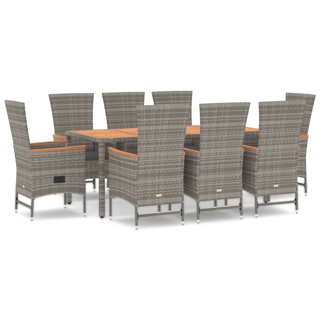 8720845800178_a_en_hd_1 vidaXL 9 Piece Garden Dining Set with Cushions Grey Poly Rattan - Image 2