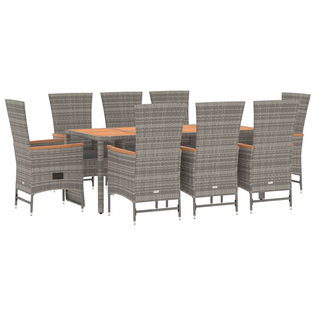 8720845800185_g_en_hd_1 vidaXL 9 Piece Garden Dining Set with Cushions Grey Poly Rattan - Image 3