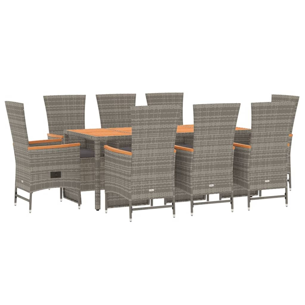 8720845800246_g_en_hd_1 vidaXL 9 Piece Garden Dining Set with Cushions Grey Poly Rattan - Image 3