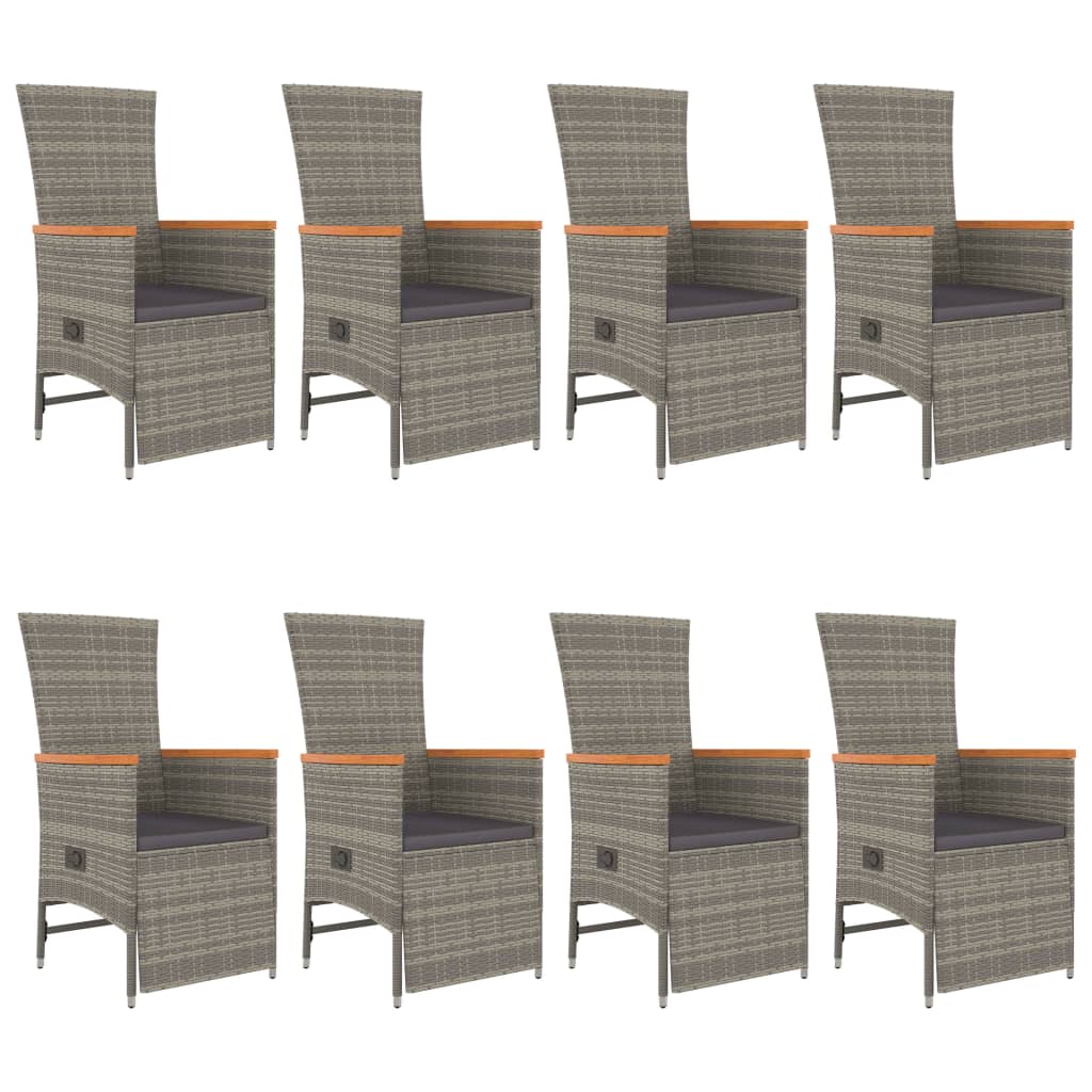 8720845800246_g_en_hd_2 vidaXL 9 Piece Garden Dining Set with Cushions Grey Poly Rattan - Image 4