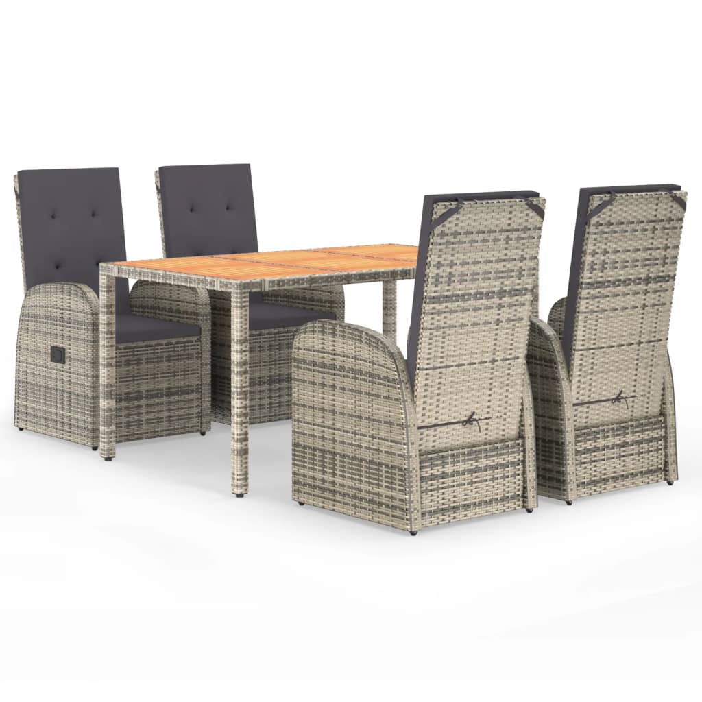 8720845800499_a_en_hd_1 vidaXL 5 Piece Garden Dining Set with Cushions Grey Poly Rattan - Image 2