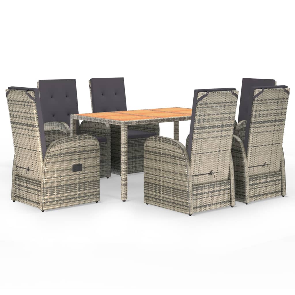 8720845800505_a_en_hd_1 vidaXL 7 Piece Garden Dining Set with Cushions Grey Poly Rattan - Image 2