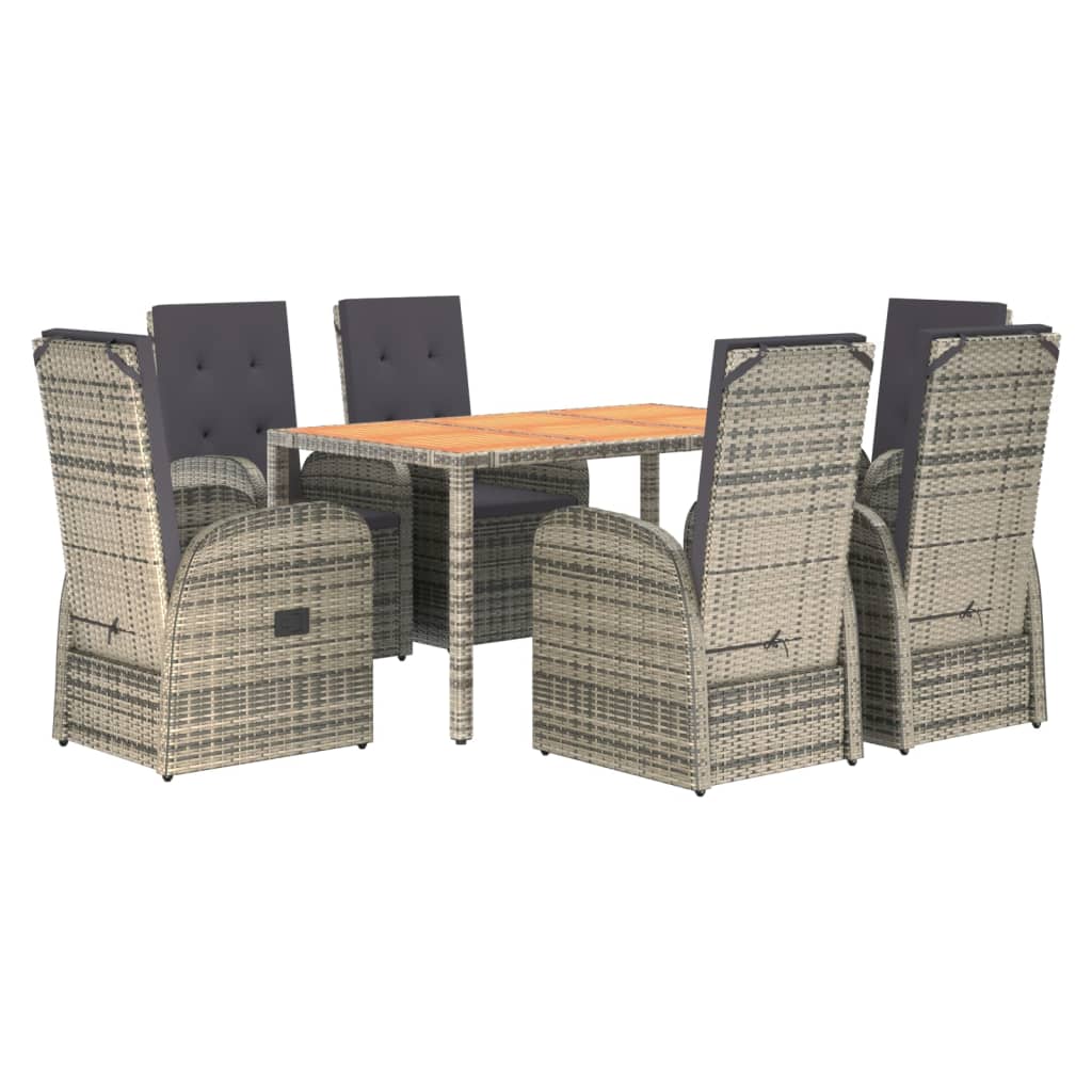 8720845800505_g_en_hd_1 vidaXL 7 Piece Garden Dining Set with Cushions Grey Poly Rattan - Image 3