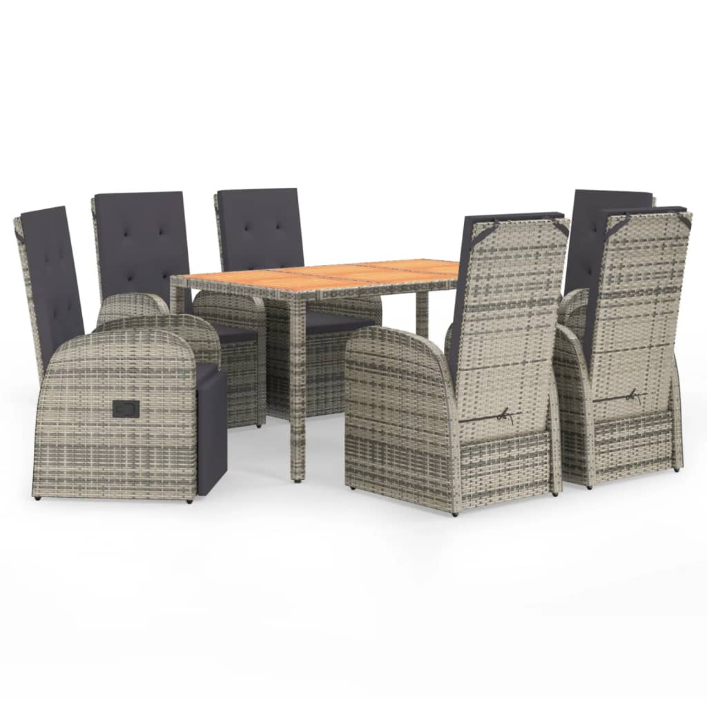 8720845800512_a_en_hd_1 vidaXL 7 Piece Garden Dining Set with Cushions Grey Poly Rattan - Image 2