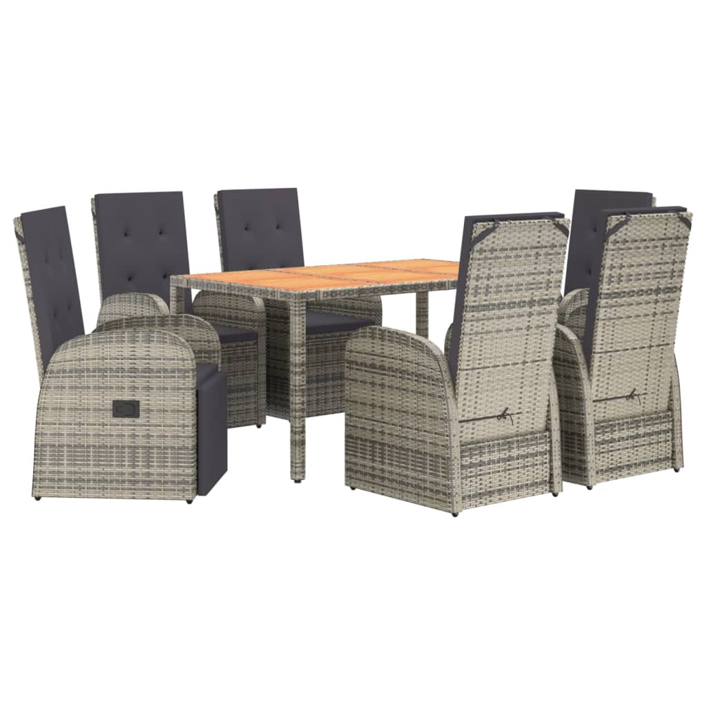 8720845800512_g_en_hd_1 vidaXL 7 Piece Garden Dining Set with Cushions Grey Poly Rattan - Image 3