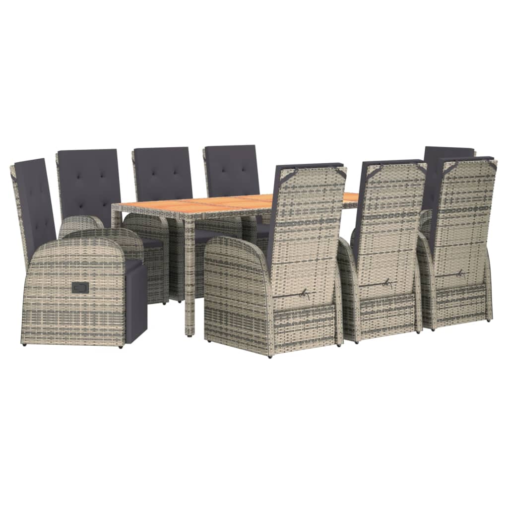 8720845800543_g_en_hd_1 vidaXL 9 Piece Garden Dining Set with Cushions Grey Poly Rattan - Image 3