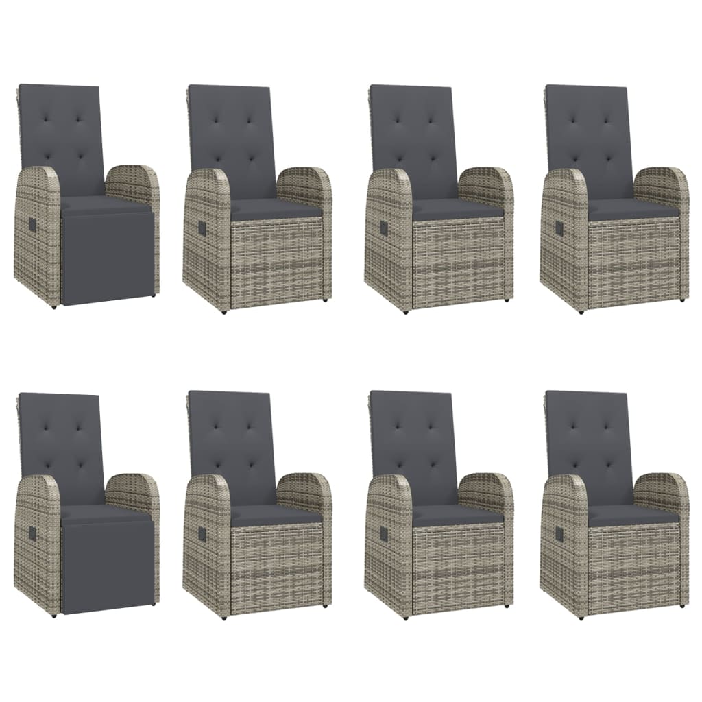 8720845800543_g_en_hd_2 vidaXL 9 Piece Garden Dining Set with Cushions Grey Poly Rattan - Image 4