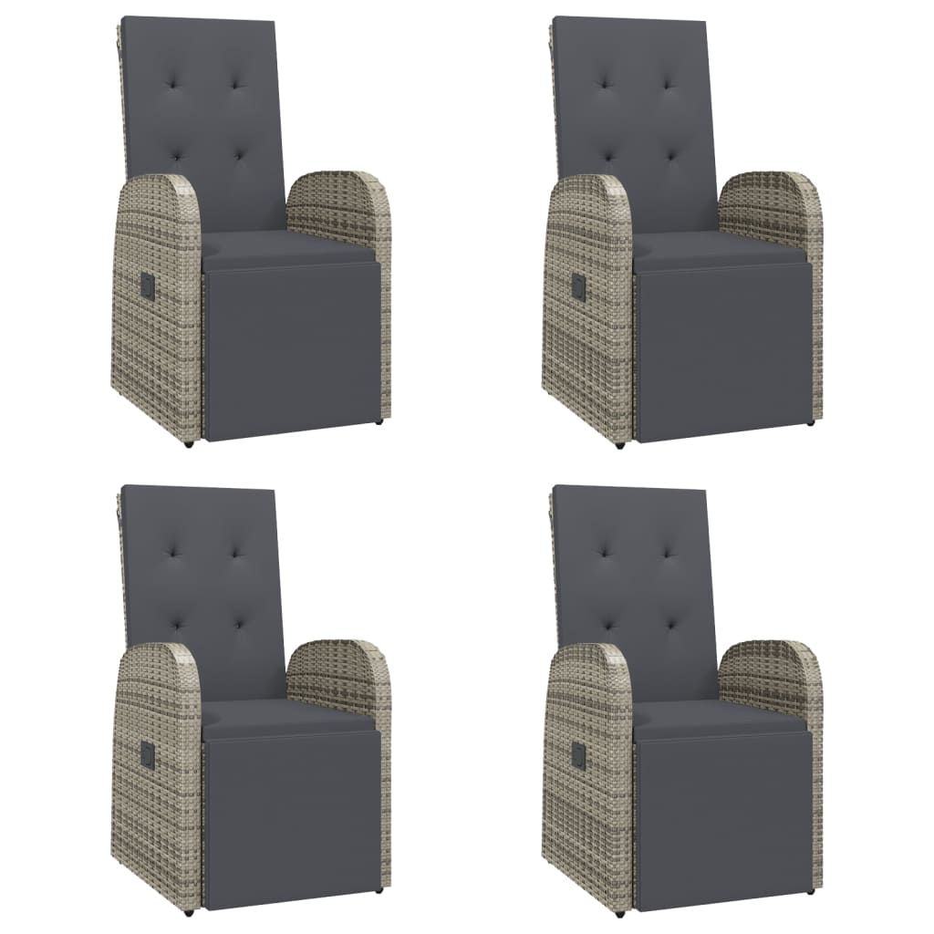 8720845800574_g_en_hd_2 vidaXL 5 Piece Garden Dining Set with Cushions Grey Poly Rattan - Image 4