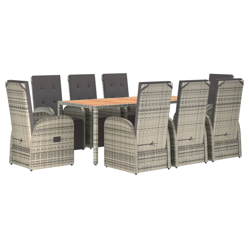 8720845800604_g_en_hd_1 vidaXL 9 Piece Garden Dining Set with Cushions Grey Poly Rattan - Image 3