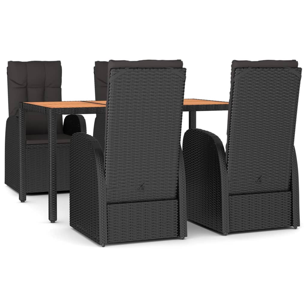8720845800642_a_en_hd_1 vidaXL 5 Piece Garden Dining Set with Cushions Black Poly Rattan - Image 2