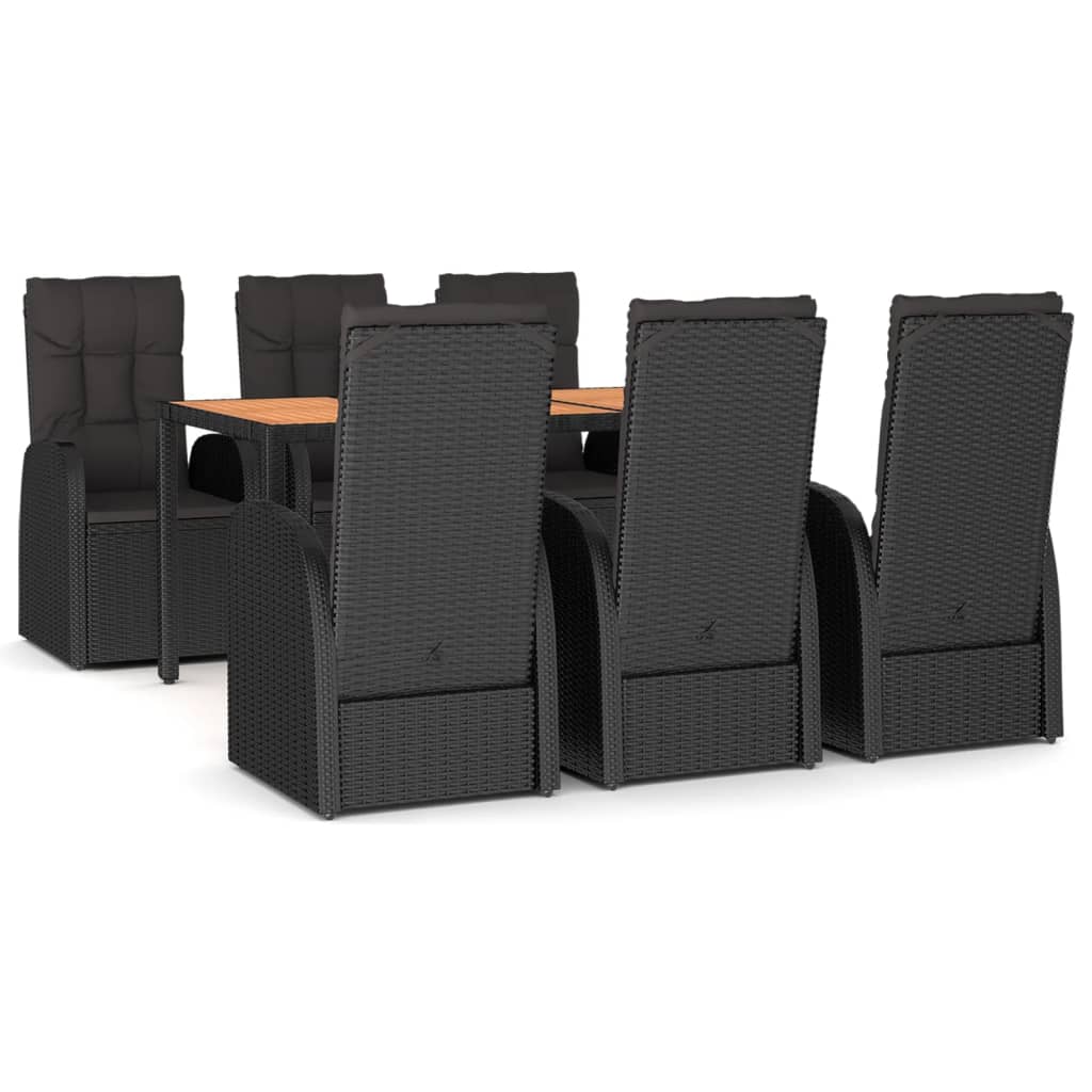 8720845800659_a_en_hd_1 vidaXL 7 Piece Garden Dining Set with Cushions Black Poly Rattan - Image 2