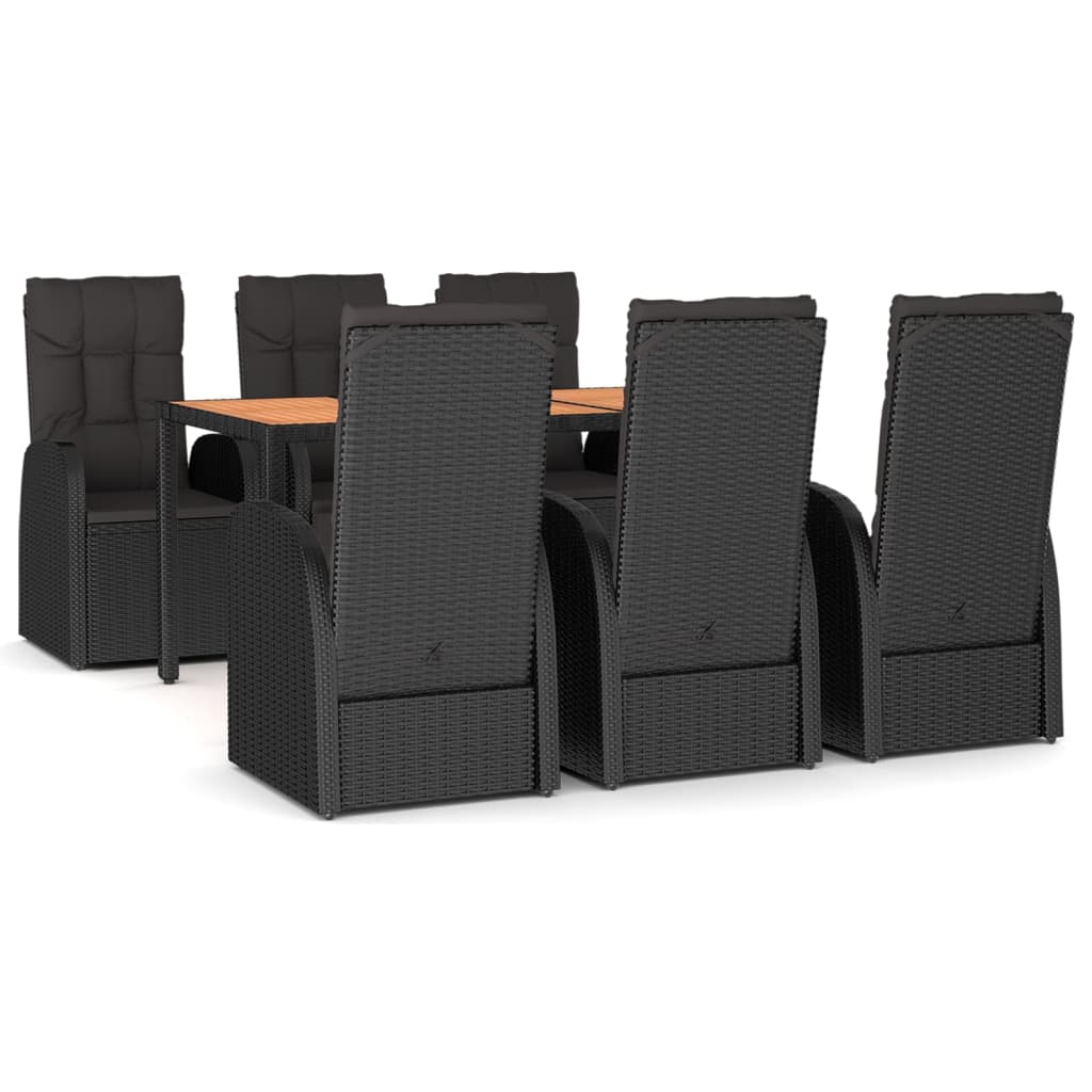 8720845800666_a_en_hd_1 vidaXL 7 Piece Garden Dining Set with Cushions Black Poly Rattan - Image 2