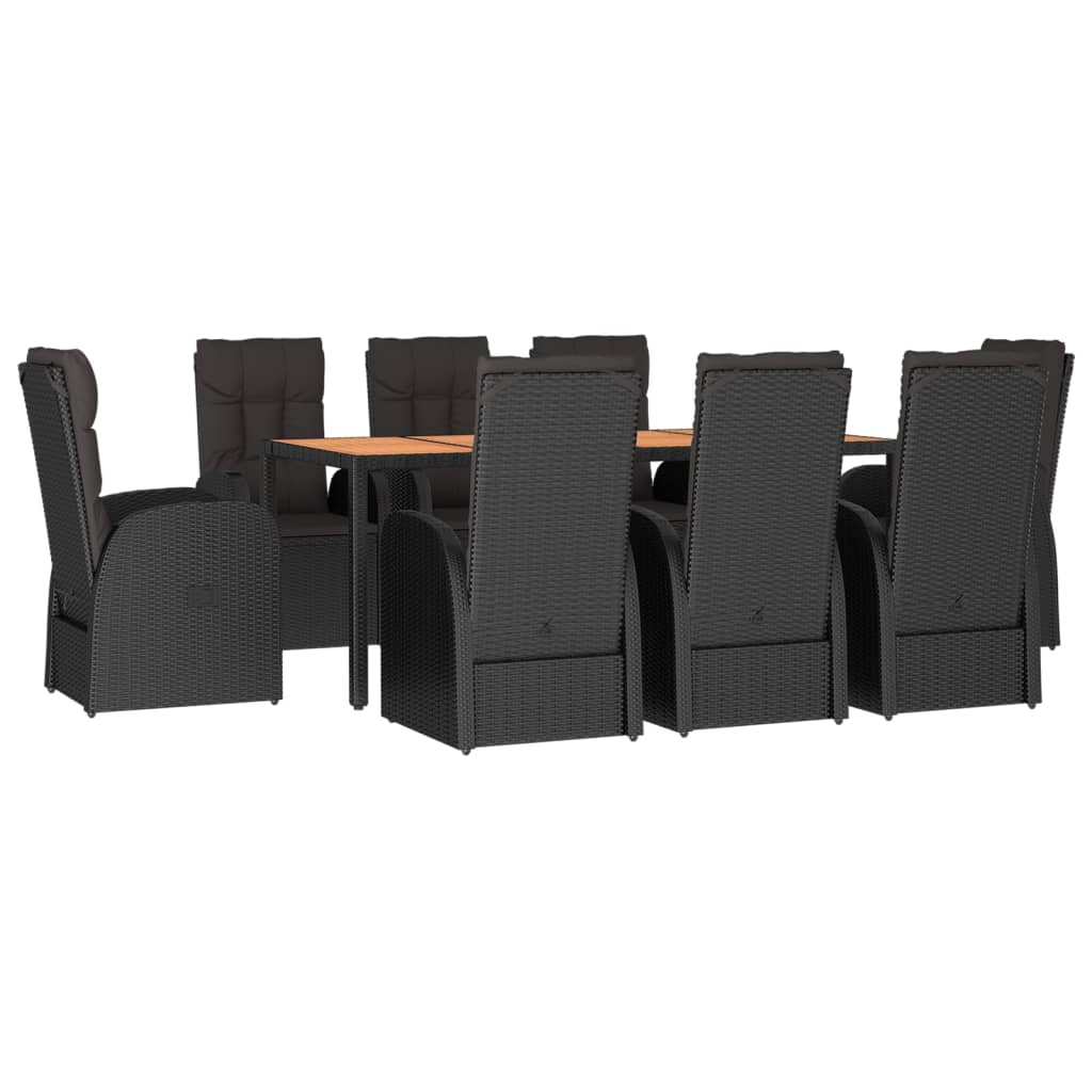 8720845800680_g_en_hd_1 vidaXL 9 Piece Garden Dining Set with Cushions Black Poly Rattan - Image 3