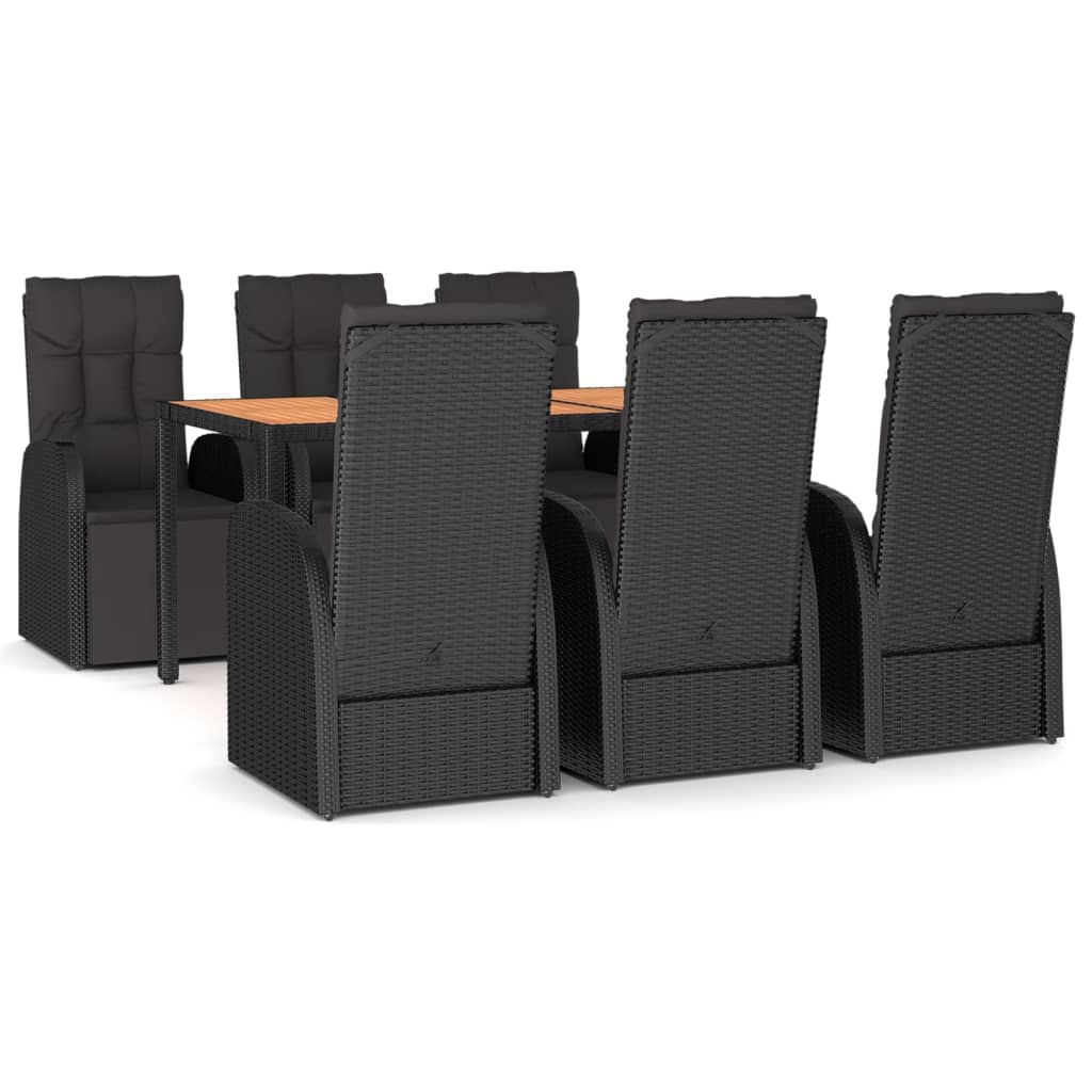 8720845800734_a_en_hd_1 vidaXL 7 Piece Garden Dining Set Black Poly Rattan&Solid Wood Acacia - Image 2