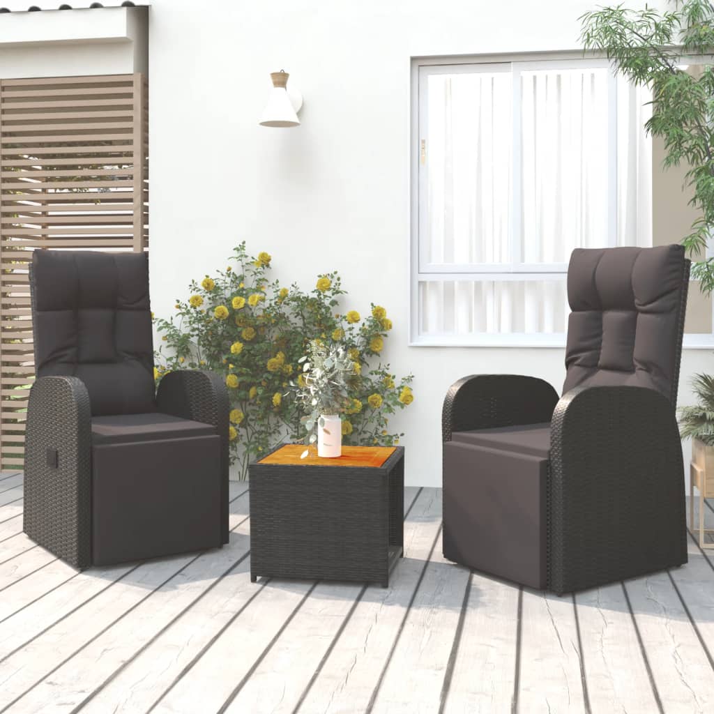 8720845801144_m_en_hd_1 vidaXL 3 Piece Garden Lounge Set Black Poly Rattan&Solid Wood Acacia - Image 1