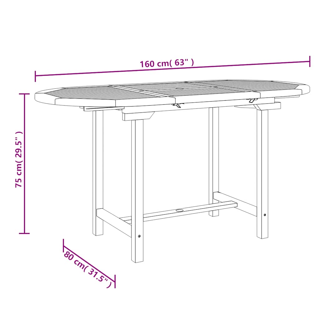 8720845801427_g_en_hd_6 vidaXL Extending Garden Table 110-160x80x75 cm Solid Wood Teak - Image 8
