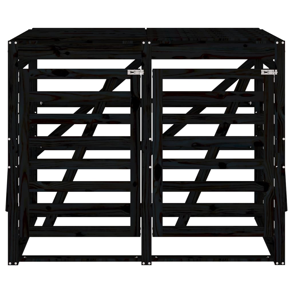 8720845804060_g_en_hd_4 vidaXL Double Wheelie Bin Storage Black Solid Wood Pine - Image 6