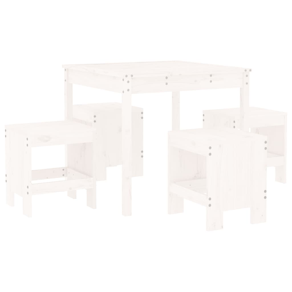 8720845804275_a_en_hd_1 vidaXL 5 Piece Garden Dining Set White Solid Wood Pine - Image 2