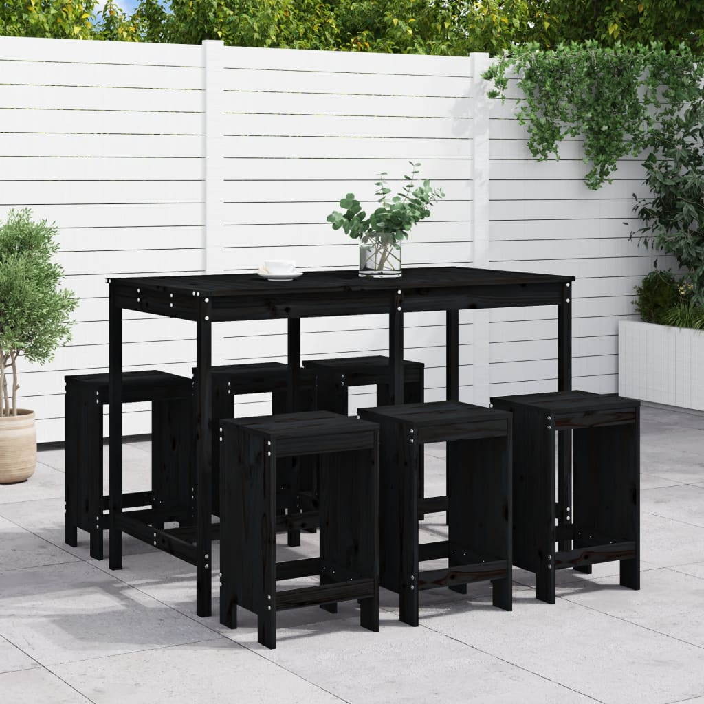 8720845804725_m_en_hd_1 vidaXL 7 Piece Garden Bar Set Black Solid Wood Pine - Image 1