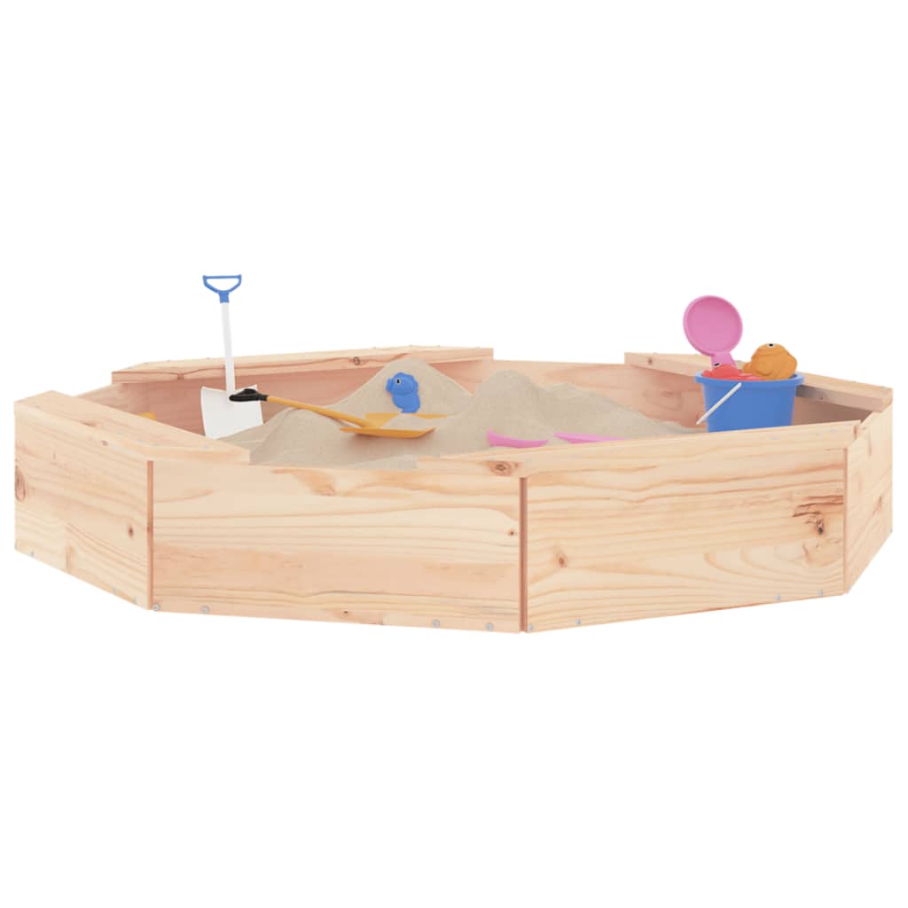 8720845807870_g_en_hd_1 vidaXL Sandbox with Seats Octagon Solid Wood Pine - Image 3