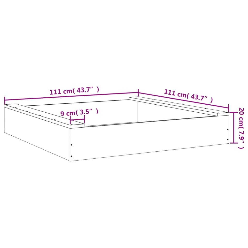 8720845808051_g_en_hd_7 vidaXL Sandbox with Seats Square Solid Wood Pine - Image 9