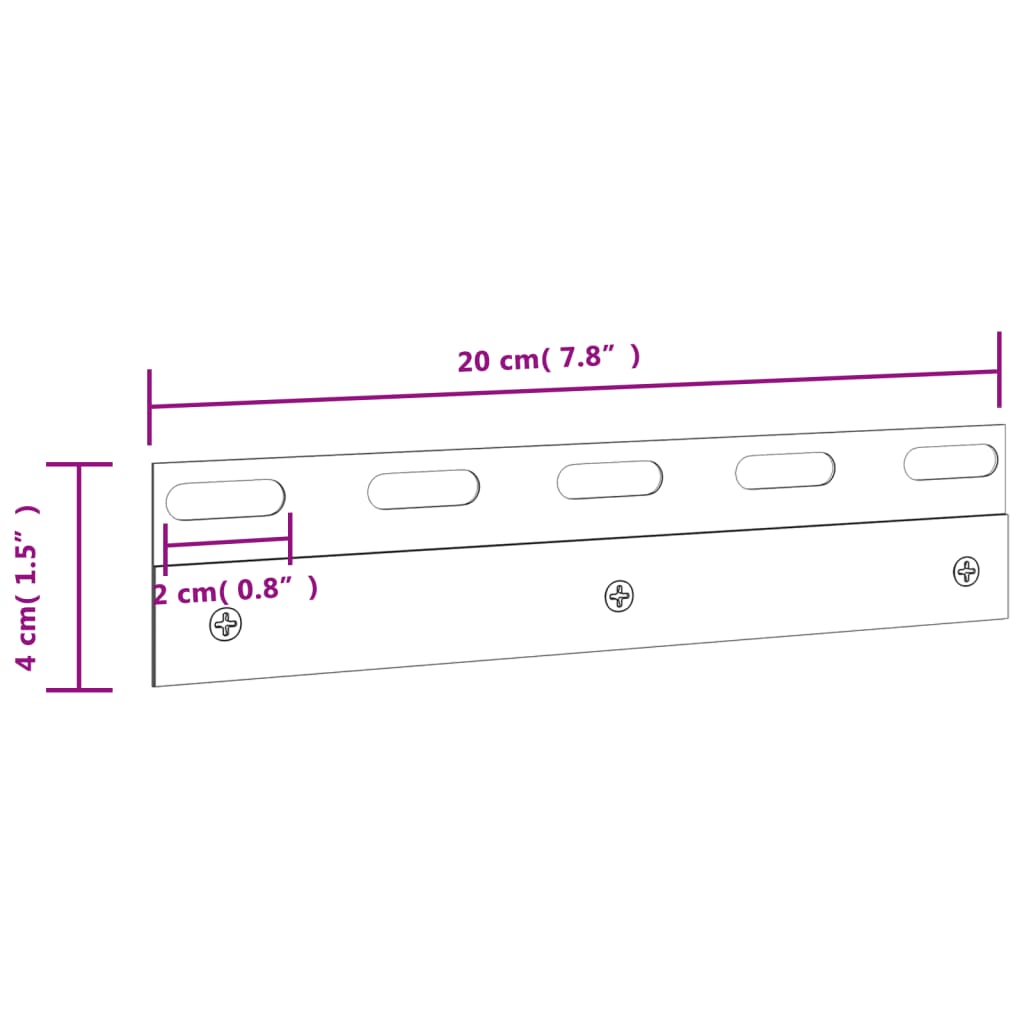 8720845811129_g_en_hd_4 vidaXL Connecting Plates 6 pcs Silver 20 cm Stainless Steel - Image 6