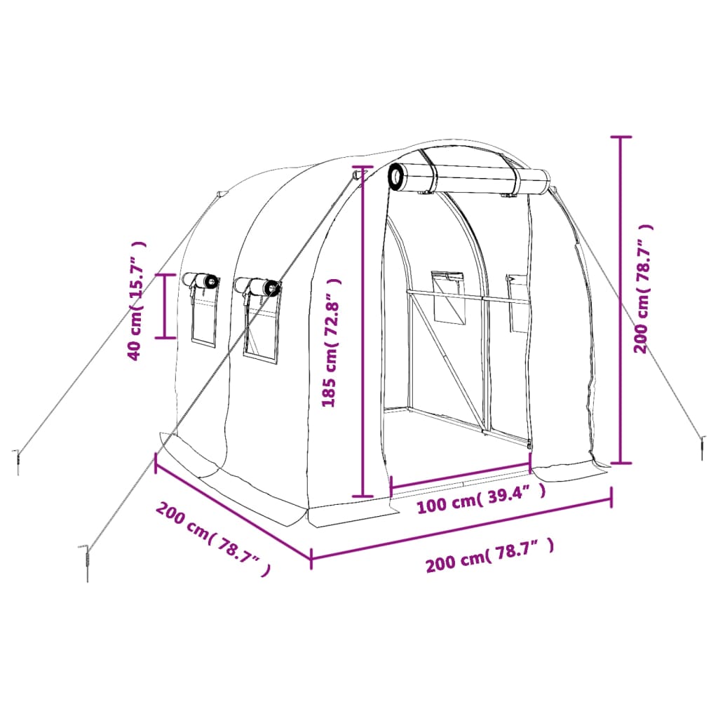 8720845811808_g_en_hd_10 vidaXL Greenhouse with Steel Frame White 4 m² 2x2x2 m - Image 12